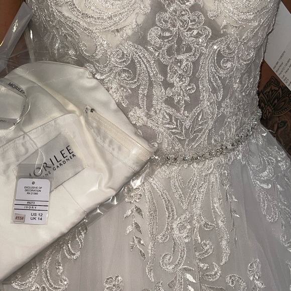 Morilee Wedding gown , size 12 , NEW - Picture 7 of 12